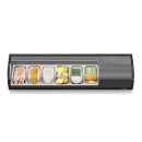Koolmore KM-SR60-BK 60" Black Curved Glass Refrigerated Sushi Display Case addl-4