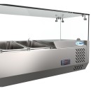Koolmore SCDC-7T 59" Seven Pan Countertop Refrigerated Condiment Prep Station with Sneeze Guard addl-2