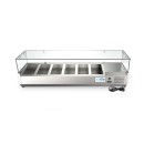 Koolmore SCDC-6P-SG 59" Six Pan Countertop Refrigerated Prep Station with Sneeze Guard addl-3