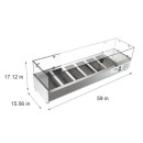 Koolmore SCDC-6P-SG 59" Six Pan Countertop Refrigerated Prep Station with Sneeze Guard addl-2