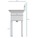 Koolmore SC121610-12B3 60" Three Compartment Stainless Steel Sink with Two Drainboards addl-3