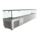 Koolmore SCDC-8P-SG 71" Eight Pan Countertop Refrigerated Prep Station with Sneeze Guard addl-5