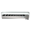 Koolmore SCDC-8P-SG 71" Eight Pan Countertop Refrigerated Prep Station with Sneeze Guard addl-3