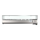 Koolmore SCDC-8P-SG 71" Eight Pan Countertop Refrigerated Prep Station with Sneeze Guard addl-1