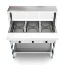Koolmore KM-OWS-3SG 44" Three Pan Open Well Electric Steam Table with Undershelf and Sneeze Guard addl-3
