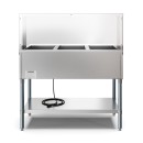 Koolmore KM-OWS-3SG 44" Three Pan Open Well Electric Steam Table with Undershelf and Sneeze Guard addl-2