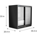 Koolmore BC-2DSL-BK 35" Two Door Black Bar Refrigerator addl-1
