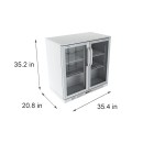 Koolmore BC-2DSW-SS 35" Two Door Stainless Steel Back Bar Refrigerator addl-1