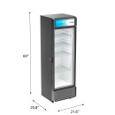 Koolmore MDR-9CP 22" One Glass Door Merchandiser Refrigerator in Black addl-1