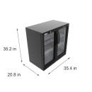Koolmore BC-2DSW-BK 35" Two Door Black Back Bar Refrigerator addl-1