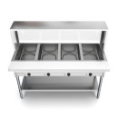 Koolmore KM-OWS-4SG 58" Four Pan Open Well Electric Steam Table with Undershelf and Sneeze Guard addl-5