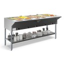 Koolmore KM-OWS-5 72" Five Pan Open Well Electric Steam Table with Undershelf addl-3
