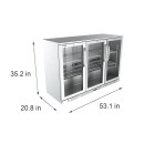 Koolmore BC-3DSW-SS 53" Three Door Stainless Steel Back Bar Refrigerator addl-3
