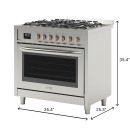 Koolmore KM-FR36GL-SS 36" Professional Gas Range with Convection Oven addl-3