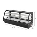 Koolmore CDC-8C-BK 60" Countertop Black Refrigerated Bakery Display Case  addl-5