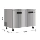 Koolmore KM-UCR-2DSS Two Door Stainless Steel Undercounter Refrigerator 48" addl-5