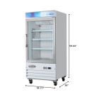Koolmore MDF-1GD-9C-WH 27" One Glass Door Merchandiser Freezer in White addl-2