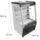 Koolmore CDAU-13C 36" Grab and Go Stainless Steel Open Air Merchandiser addl-2