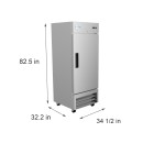 Koolmore RIF-1D-SS 29" One Solid Door Reach-In Freezer addl-1