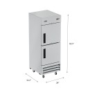 Koolmore RIR-1D-SSHD 28" One Section Half Door Reach-In Refrigerator addl-1
