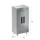 Koolmore RIF-2D-SS35C 39" Two Solid Door Reach-In Freezer addl-1