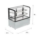 Koolmore BDC-13C 47" Dry Bakery Display Case with Front Curved Glass Protection addl-4