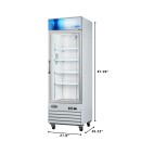 Koolmore MDF-1GD-13C-WH 27" One Glass Door Merchandiser Freezer in White addl-3