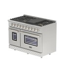 Koolmore KM-FR48GL-SS 48" Dual Gas Range with 8 Burners, Griddle, Grill and (2) Convection Ovens addl-3