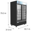 Koolmore MDR-2D-GSLD 53" Two Glass Door Merchandiser Refrigerator in Black addl-2