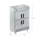 Koolmore RIF-2D-SSHD 54" Two-Section Half Door Reach-In Freezer addl-2