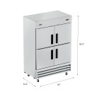 Koolmore RIR-2D-SSHD 54" Two Section Half Door Reach In Refrigerator addl-1