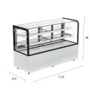 Koolmore BDC-20C 71" Dry Bakery Display Case with Front Curved Glass Protection addl-4