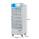 Koolmore MDF-1GD-23C-WH 31" One Glass Door Merchandiser Freezer in White addl-3