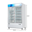 Koolmore MDF-2GD-45C-WH 53" Two Glass Door Merchandiser Freezer in White addl-5