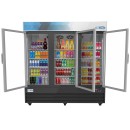 Koolmore MDR-3GD 78" Three Glass Door Merchandiser Refrigerator in Black addl-3