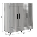 Koolmore RIR-3D-SS 80" Three Solid Door Reach In Refrigerator addl-4