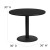 Flash Furniture HDBF1001-GG 36" Round Black Laminate Table Set with 4 Black Trapezoidal Back Banquet Chairs addl-1
