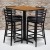 Flash Furniture HDBF1019-GG 24"W x 42"L Rectangular Natural Laminate Table Set with 4 Ladder Back Metal Bar Stools Black Vinyl Seat addl-1