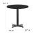 Flash Furniture HDBF1021-GG 30" Round Black Laminate Table Set with 4 Ladder Back Metal Bar Stools Black Vinyl Seat addl-1