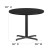 Flash Furniture HDBF1029-GG 36" Round Black Laminate Table Set with 4 Ladder Back Metal Chairs Black Vinyl Seat addl-1