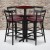 Flash Furniture HDBF1038-GG 24" Round Mahogany Laminate Table Set with 4 Two-Slat Ladder Back Metal Bar Stools Burgundy Vinyl Seat addl-1