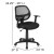 Flash Furniture LF-W-118A-BK-GG Mid-Back Black Mesh Swivel Task Chair addl-1