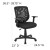 Flash Furniture LF-W-95A-BK-GG Mid Back Black Mesh Swivel Task Chair with Mesh Padded Seat addl-1