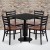Flash Furniture MD-0003-GG 30" Square Black Laminate Table Set with 4 Ladder Back Metal Chairs, Cherry Wood Seat addl-1