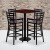 Flash Furniture MD-0014-GG 30" Square Mahogany Laminate Table Set with 4 Ladder Back Metal Bar Stools, Mahogany Wood Seat addl-1