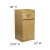 Flash Furniture MT-M8520-TRA-OAK-GG Indoor Laminate Waste Receptacle, Oak Finish addl-1
