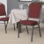 Flash Furniture NG-C01-HTS-2201-SV-GG Light Burgundy Patterned Fabric Banquet Chairs with Silver Vein Frame addl-2