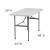 Flash Furniture RB-2448-GG 24"W x 48"L Granite White Plastic Folding Table addl-1