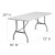 Flash Furniture RB-3072-GG 30"W x 72"L Granite White Plastic Folding Table addl-1