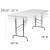Flash Furniture RB-3072ADJ-GG 30"W x 72"L Height Adjustable Granite White Plastic Folding Table addl-1
